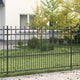 Vidaxl spike ring hek zwart 200 x 130 cm gepoedercoat staal