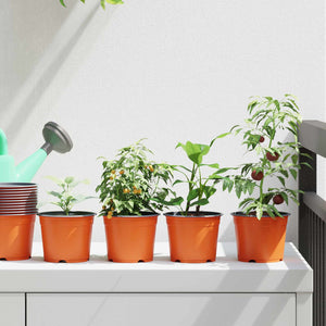 Vidaxl bloempot 200 pcs terracotta ø 15 x 12.5 cm kunststof