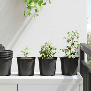 Vidaxl bloempot 100 pcs zwart ø 15 x 13 cm kunststof