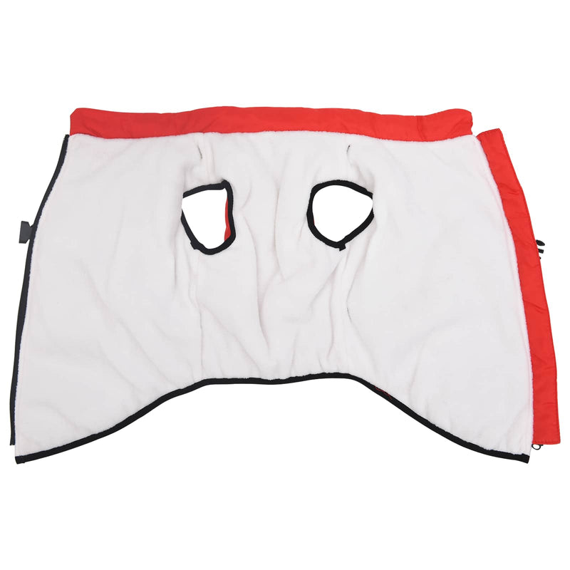 Afbeelding laden in galerijviewer, Vidaxl hondenjas met harnas rood 5xl fleece en polyester
