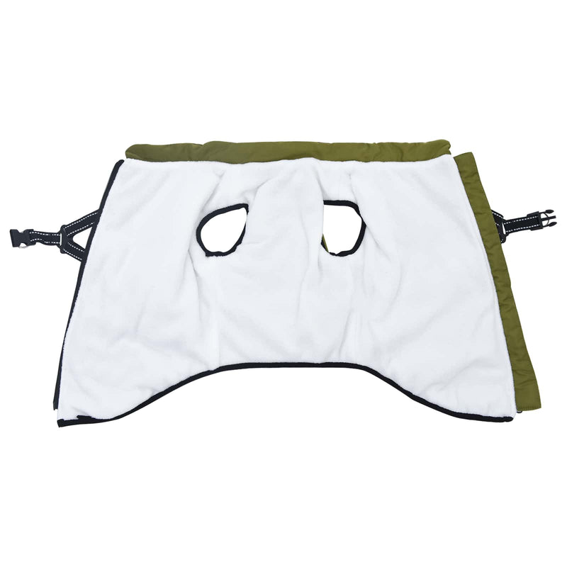 Chargez l'image dans la visionneuse de la galerie, Vidaxl hondenjas met harnas legergroen 4xl fleece en polyester
