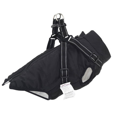 Vidaxl hondenjas met harnas zwart s fleece en polyester