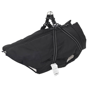 Vidaxl hondenjas met harnas zwart 4xl fleece en polyester
