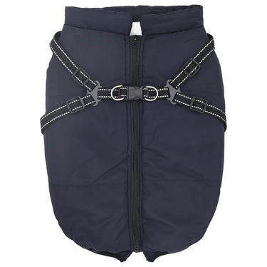 Vidaxl hondenjas met harnas marineblauw 3xl fleece en polyester
