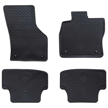Vidaxl autobodemmat 4 pcs zwart geschikt voor audi a3 2012-2020 rubber