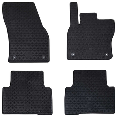 Vidaxl autobodemmat 4 pcs zwart vw tiguan , voor touran tpe