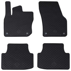 Vidaxl autobodemmat 4 pcs zwart vw tiguan tdi rubber