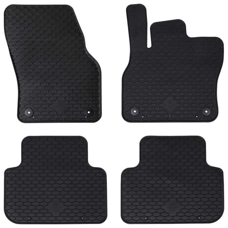 Chargez l'image dans la visionneuse de la galerie, Vidaxl autobodemmat 4 pcs zwart geschikt voor audi q3 rubber
