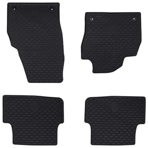 Vidaxl autobodemmat 4 pcs zwart vw polo , taigo rubber