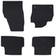 Vidaxl autobodemmat 4 pcs zwart vw polo , taigo rubber