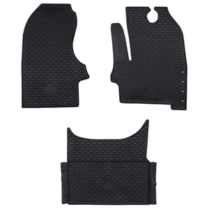 Vidaxl autobodemmat 3 pcs zwart iveco daily rubber