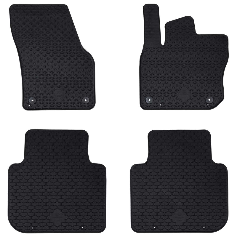 Afbeelding laden in galerijviewer, Vidaxl autobodemmat 4 pcs zwart škoda kodiaq tdi rubber
