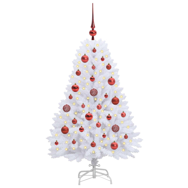 Afbeelding laden in galerijviewer, Vidaxl kunstmatige inklapbare kerstboom wit 120 cm pvc en staal
