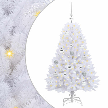 Vidaxl kunstmatige inklapbare kerstboom wit 120 cm pvc en staal