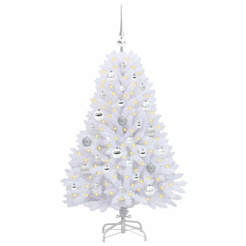 Afbeelding laden in galerijviewer, Vidaxl kunstmatige inklapbare kerstboom wit 120 cm pvc en staal
