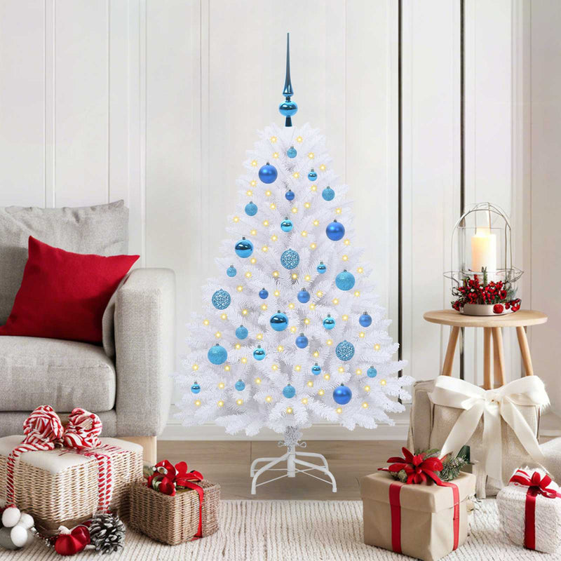 Afbeelding laden in galerijviewer, Vidaxl kunstmatige inklapbare kerstboom wit 120 cm pvc en staal

