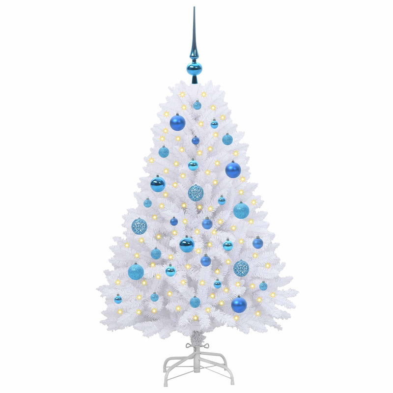 Afbeelding laden in galerijviewer, Vidaxl kunstmatige inklapbare kerstboom wit 120 cm pvc en staal
