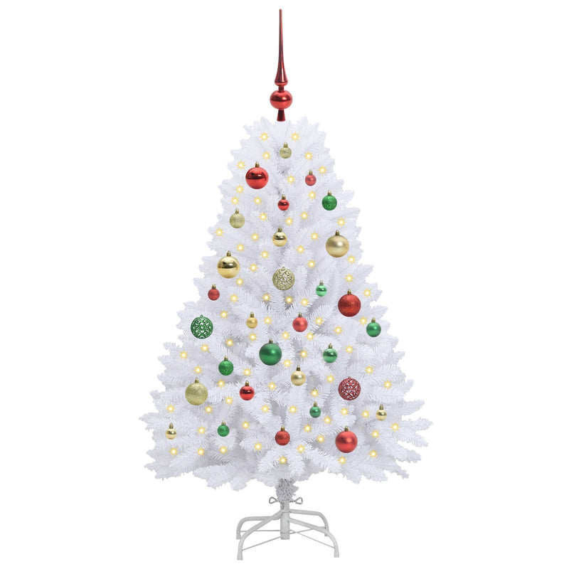 Afbeelding laden in galerijviewer, Vidaxl kunstmatige inklapbare kerstboom wit 120 cm pvc en staal
