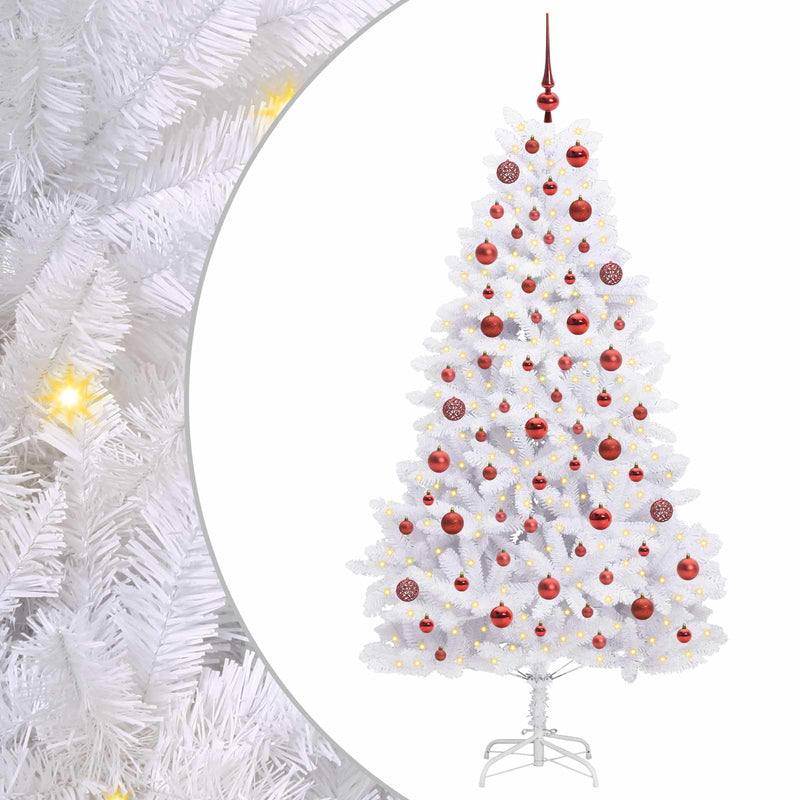 Afbeelding laden in galerijviewer, Vidaxl kunstmatige inklapbare kerstboom wit 180 cm pvc en staal
