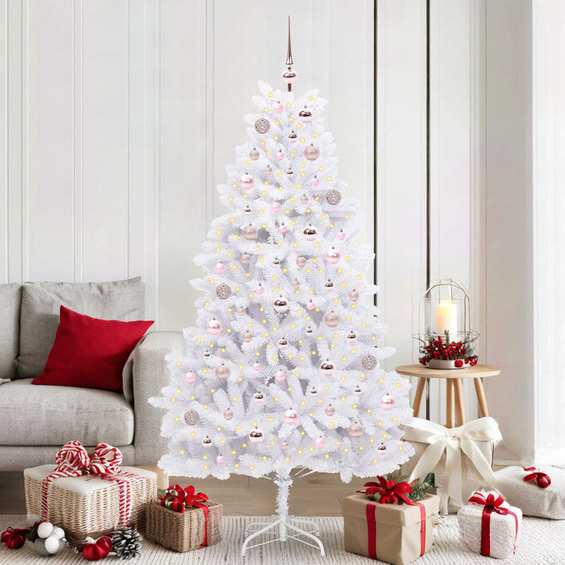 Afbeelding laden in galerijviewer, Vidaxl kunstmatige inklapbare kerstboom wit 180 cm pvc en staal
