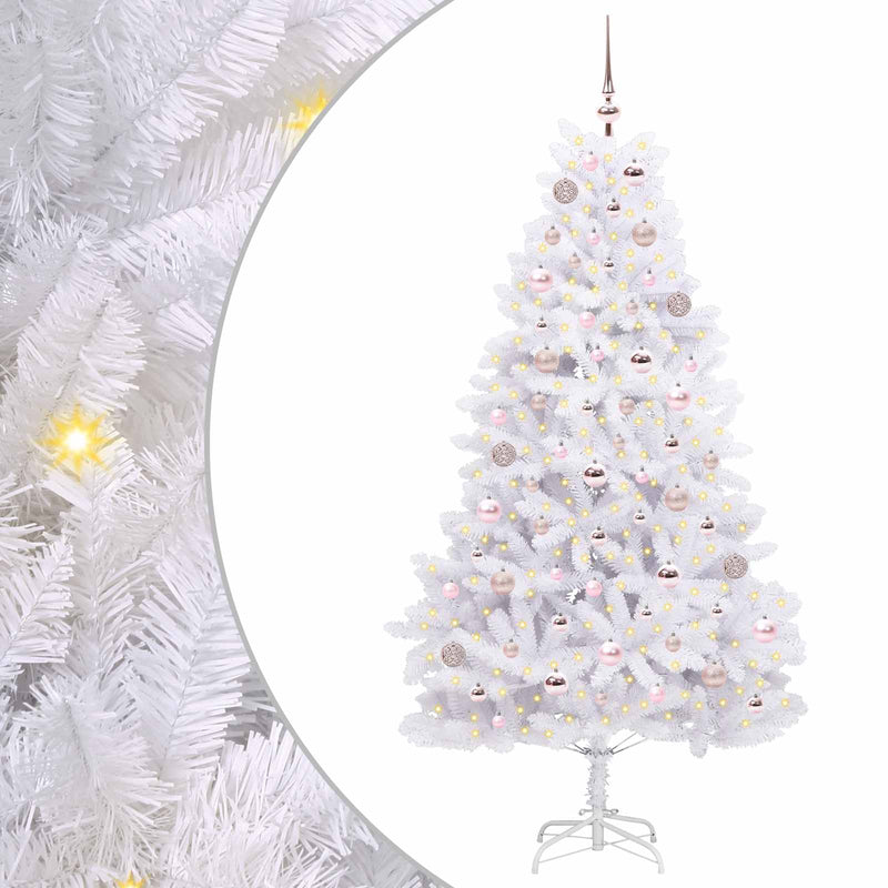 Afbeelding laden in galerijviewer, Vidaxl kunstmatige inklapbare kerstboom wit 180 cm pvc en staal
