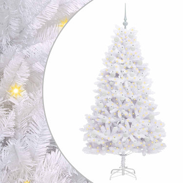 Vidaxl kunstmatige inklapbare kerstboom wit 180 cm pvc en staal