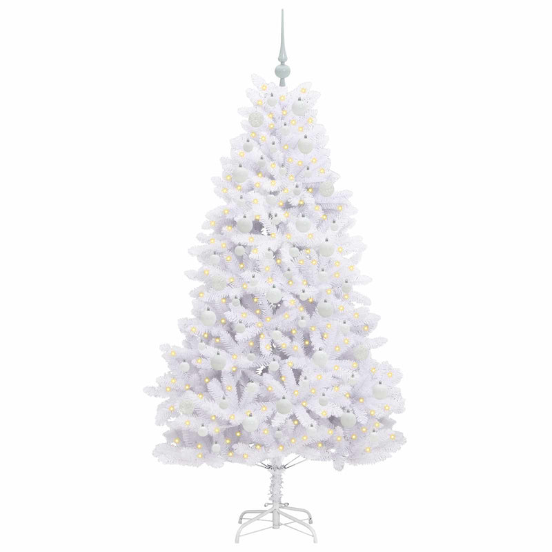 Afbeelding laden in galerijviewer, Vidaxl kunstmatige inklapbare kerstboom wit 180 cm pvc en staal
