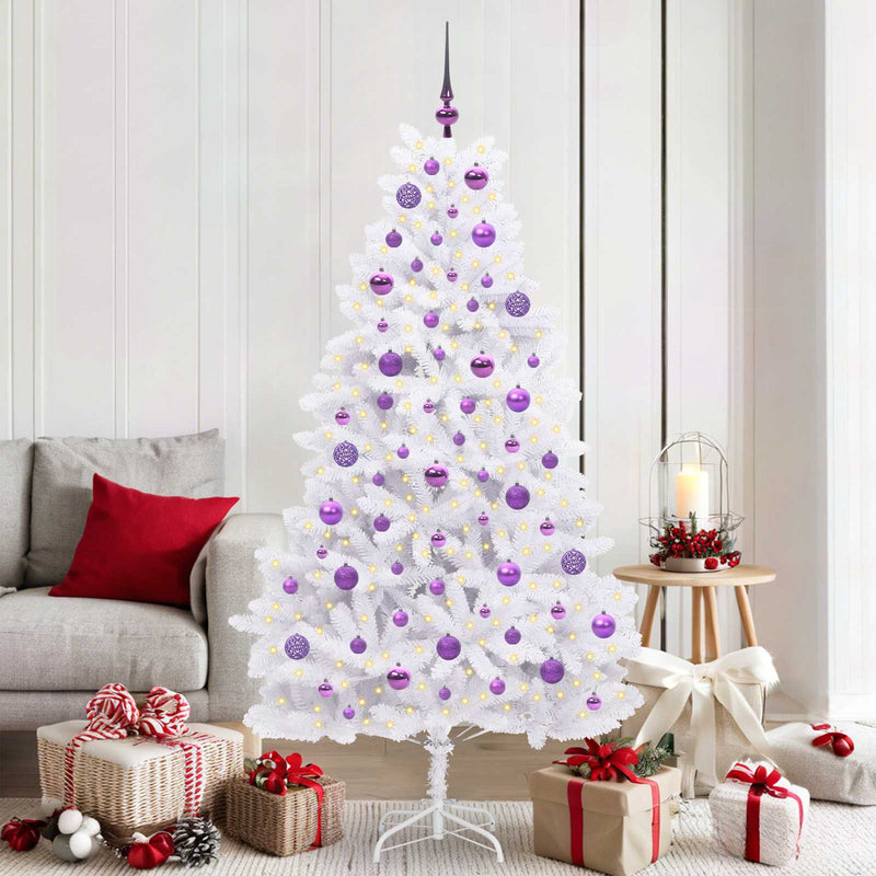 Afbeelding laden in galerijviewer, Vidaxl kunstmatige inklapbare kerstboom wit 180 cm pvc en staal
