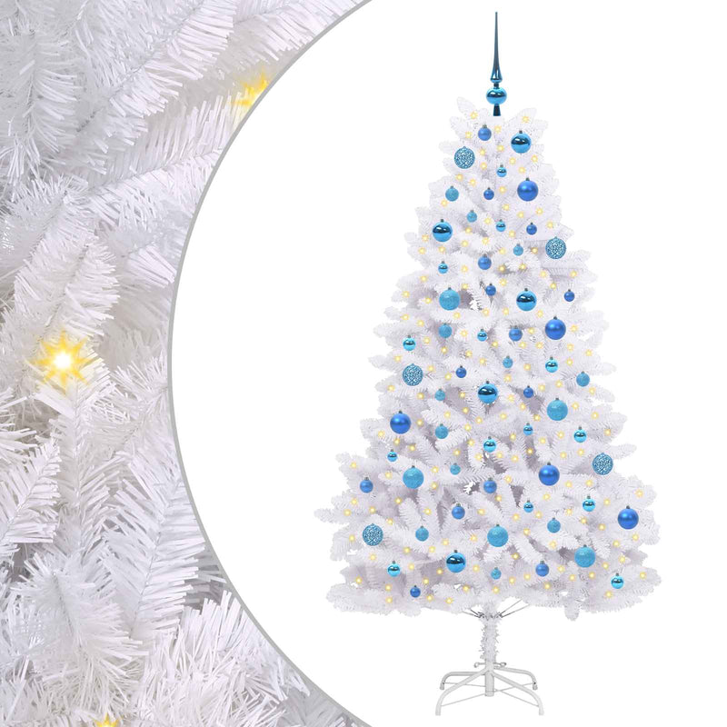 Afbeelding laden in galerijviewer, Vidaxl kunstmatige inklapbare kerstboom wit 180 cm pvc en staal
