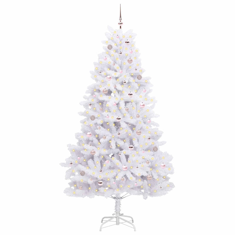 Afbeelding laden in galerijviewer, Vidaxl kunstmatige inklapbare kerstboom wit 240 cm pvc en staal

