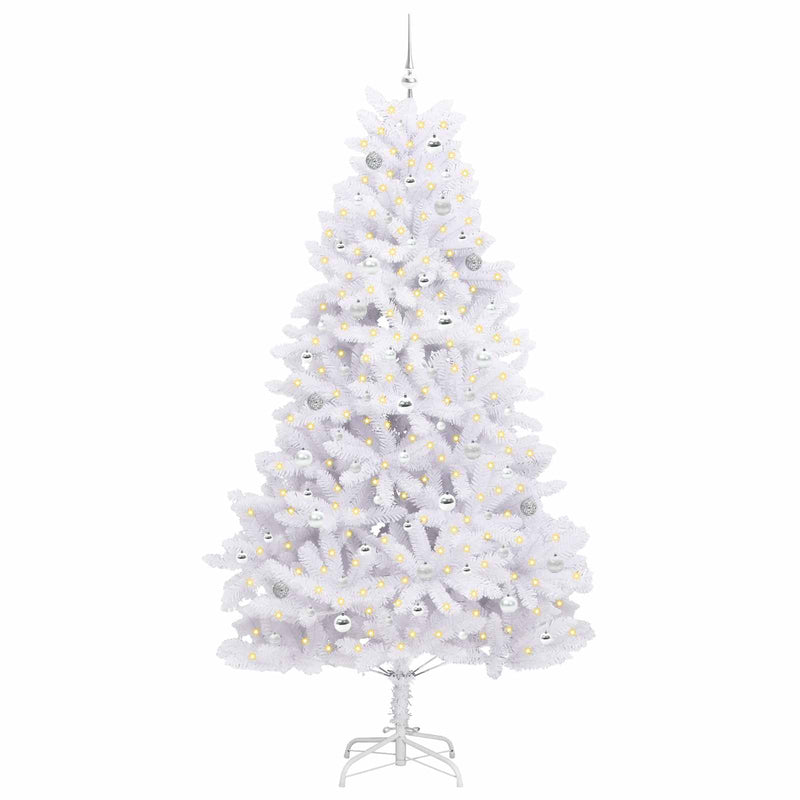 Afbeelding laden in galerijviewer, Vidaxl kunstmatige inklapbare kerstboom wit 240 cm pvc en staal
