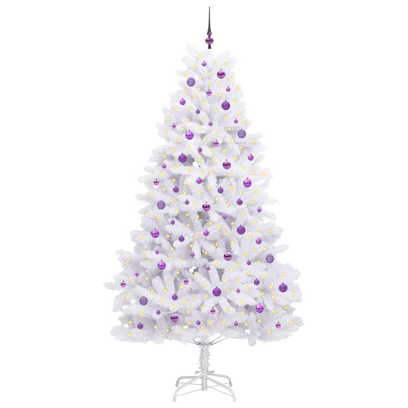 Afbeelding laden in galerijviewer, Vidaxl kunstmatige inklapbare kerstboom wit 240 cm pvc en staal
