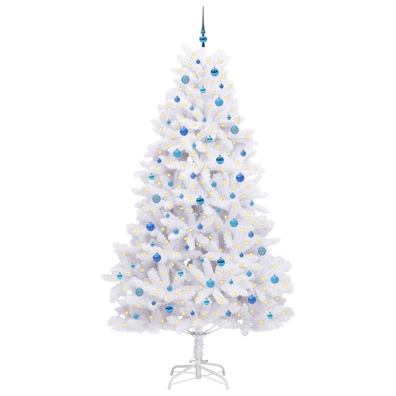 Afbeelding laden in galerijviewer, Vidaxl kunstmatige inklapbare kerstboom wit 240 cm pvc en staal
