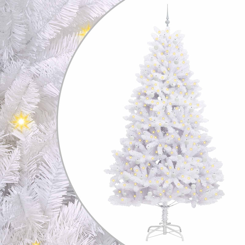 Afbeelding laden in galerijviewer, Vidaxl kunstmatige inklapbare kerstboom wit 270 cm pvc en staal
