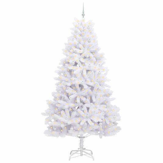 Vidaxl kunstmatige inklapbare kerstboom wit 270 cm pvc en staal