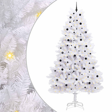 Vidaxl kunstmatige inklapbare kerstboom wit 300 cm pvc en staal