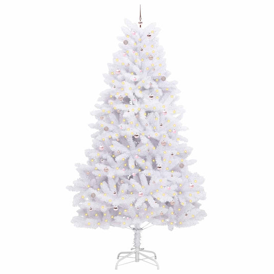 Vidaxl kunstmatige inklapbare kerstboom wit 300 cm pvc en staal