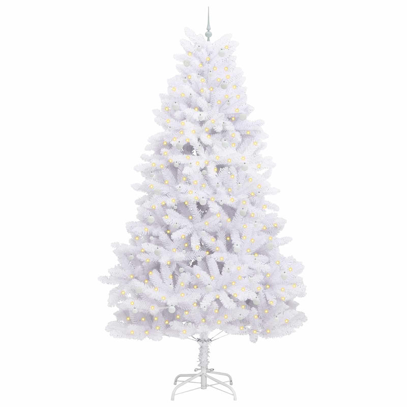 Afbeelding laden in galerijviewer, Vidaxl kunstmatige inklapbare kerstboom wit 300 cm pvc en staal

