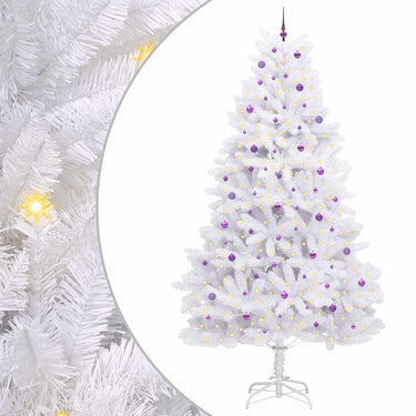 Vidaxl kunstmatige inklapbare kerstboom wit 300 cm pvc en staal