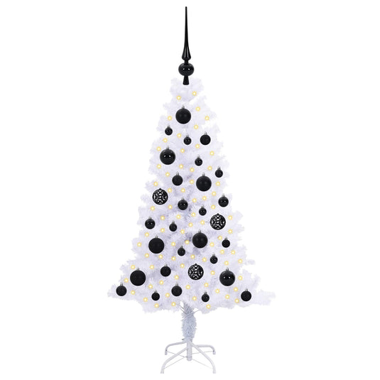 Vidaxl kunstkerstboom met 150 led wit 120 cm pvc en staal
