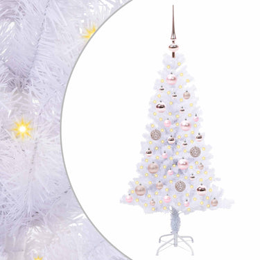 Vidaxl kunstkerstboom met 150 led wit 120 cm pvc en staal