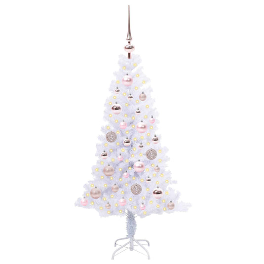 Vidaxl kunstkerstboom met 150 led wit 120 cm pvc en staal