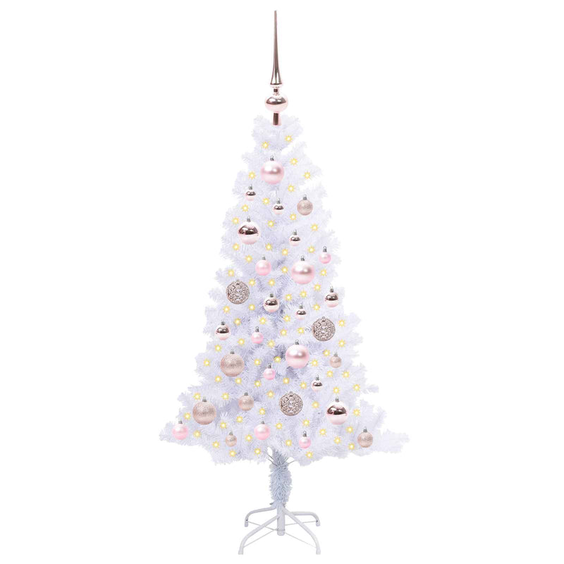 Afbeelding laden in galerijviewer, Vidaxl kunstkerstboom met 150 led wit 120 cm pvc en staal
