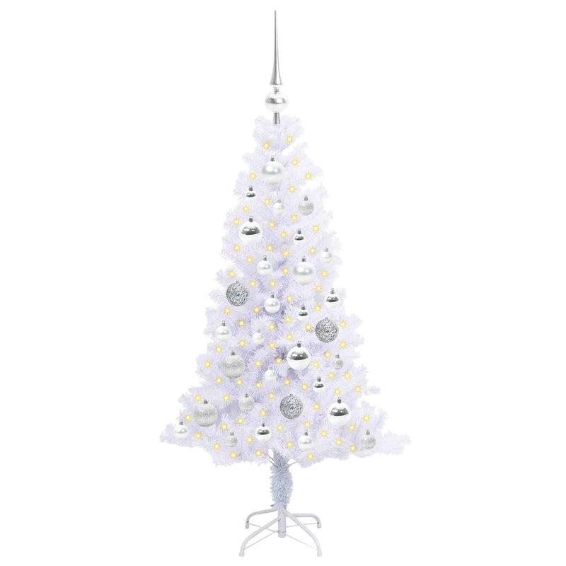Afbeelding laden in galerijviewer, Vidaxl kunstkerstboom met 150 led wit 120 cm pvc en staal
