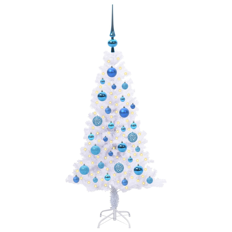 ギャラリービューアに画像をロードする, Vidaxl kunstkerstboom met 150 led wit 120 cm pvc en staal
