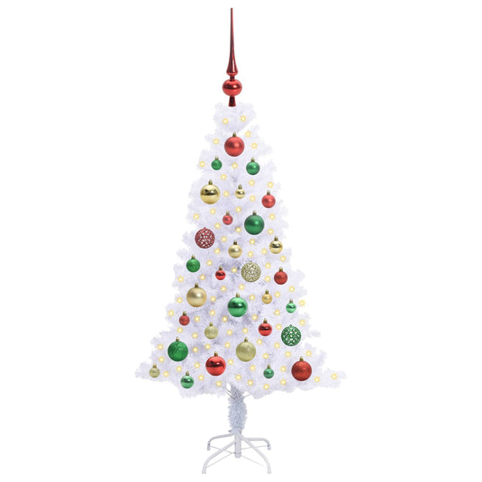 Vidaxl kunstkerstboom met 150 led wit 120 cm pvc en staal