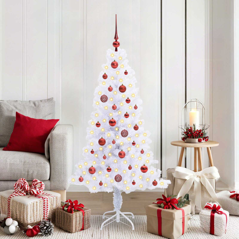 ギャラリービューアに画像をロードする, Vidaxl kunstkerstboom met 150 led wit 150 cm pvc en staal
