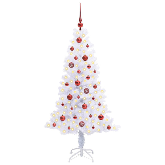 Vidaxl kunstkerstboom met 150 led wit 150 cm pvc en staal