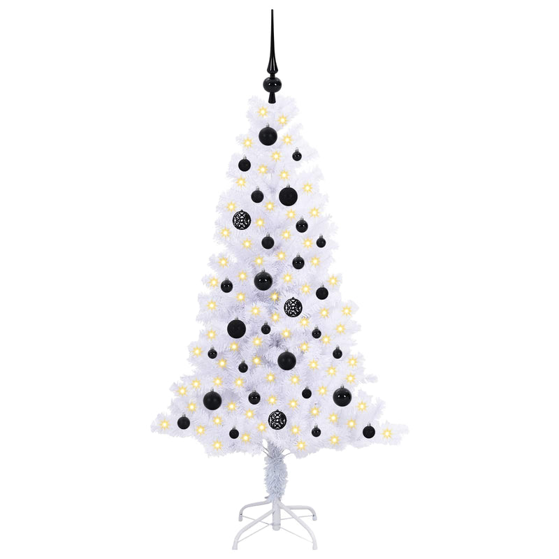 ギャラリービューアに画像をロードする, Vidaxl kunstkerstboom met 150 led wit 150 cm pvc en staal
