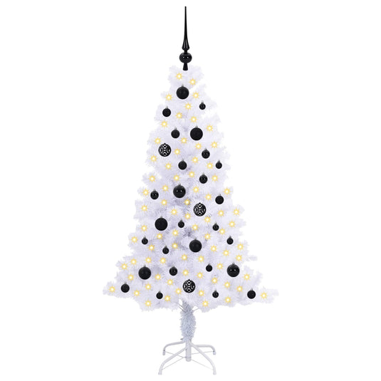 Vidaxl kunstkerstboom met 150 led wit 150 cm pvc en staal